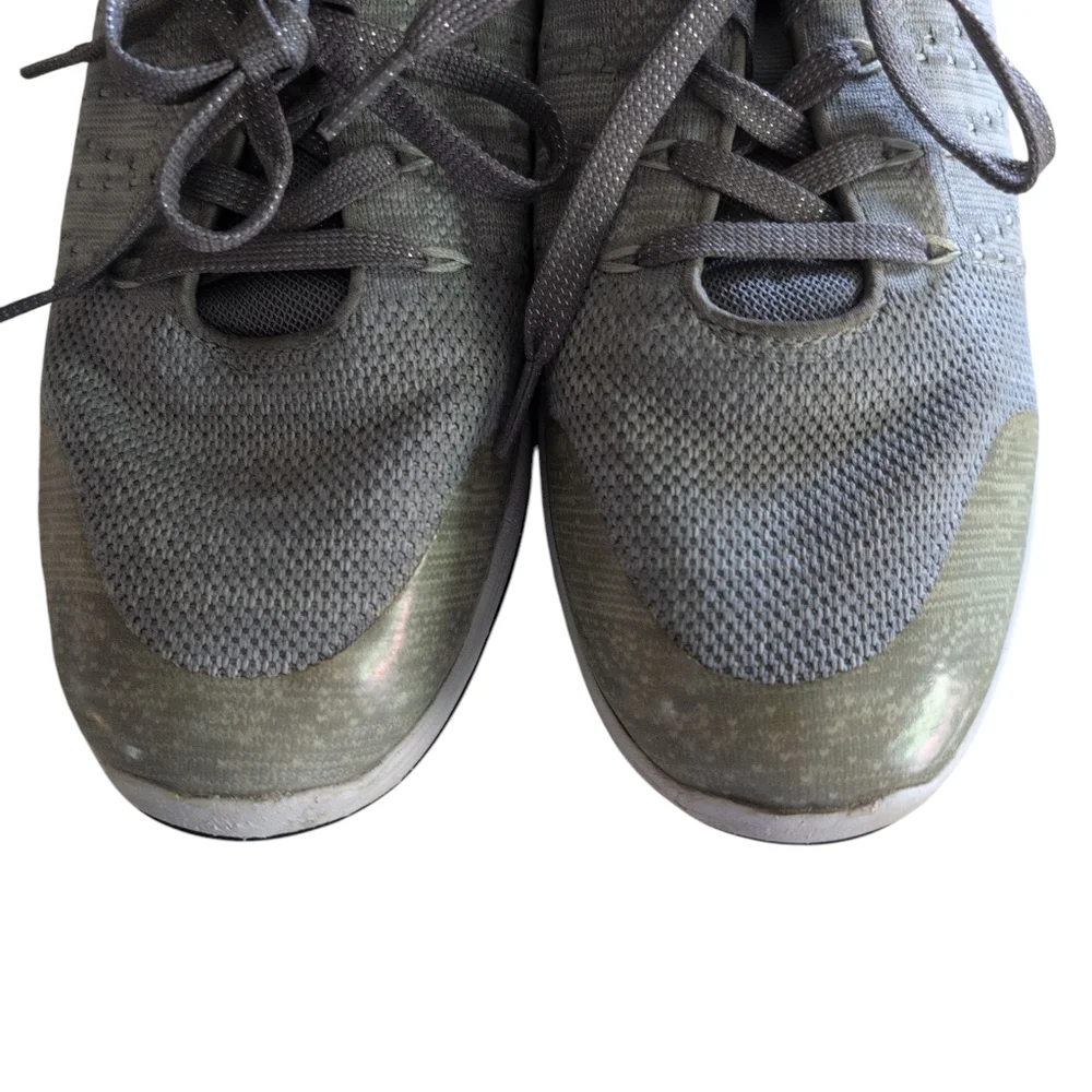 Drew Women's 12N Galaxy Walking  Shoes With Removable footbeds Grey Lace Up Knit